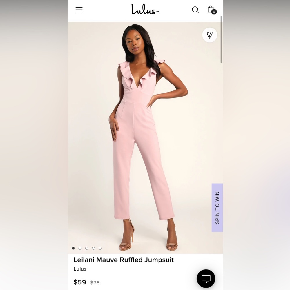 LEILANI MAUVE RUFFLED JUMPSUIT